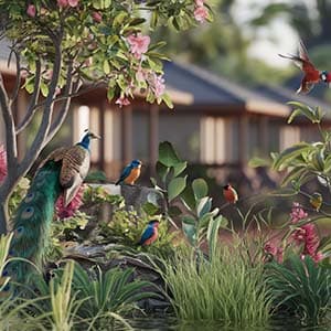 Luxury tent interior